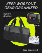 BAGSMART Gym Bags for Men Women, Foldable Travel Duffle Bag, Lightweight Weekender Duffel Bag With Shoe Compartment, Water Resistant Workout Duffle Sports Bag for Travel Yoga, Army Green