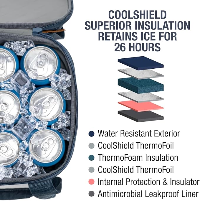 CleverMade Tahoe Collapsible Cooler Bag – Small Portable Cooler Bag for Travel, Foldable Insulated Cooler for Beach, Picnic & Road Trips, Holds Up to 18 Cans, Leakproof Soft Carry Cooler