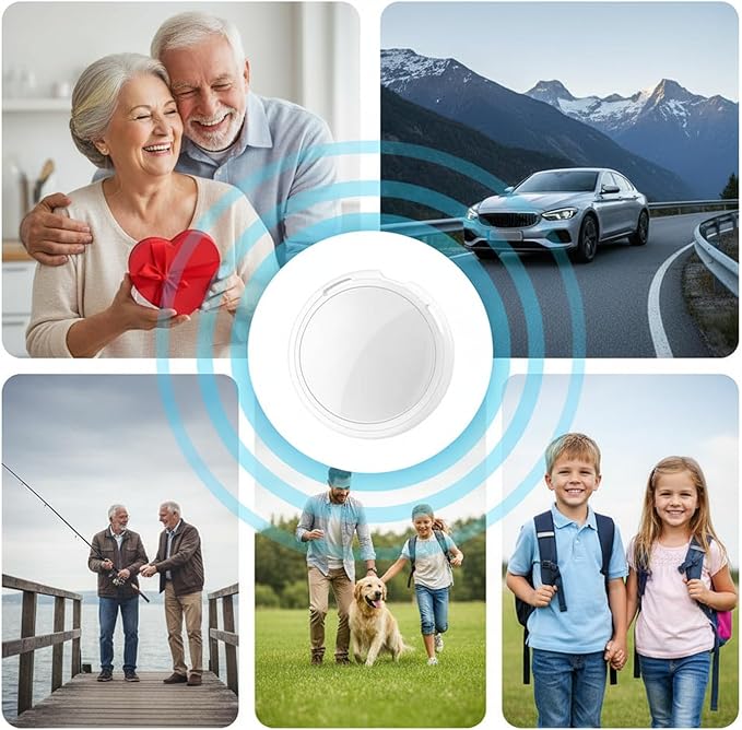No Subscription GPS Tracker for Vehicles Work with Find My (iOS Only) Magnetic Case Real-Time Location Mini Item Finder Global Coverage Hidden Car Tracking Device SIM Card Required or No Monthly Fee