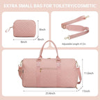 Duffle Bag for Travel, Weekender Bag with Shoe Compartment, Carry On Overnight Bag for Women with Toiletry Bag, Gym Bag with Wet Pocket, Hospital Bags for Labor and Delivery Beige