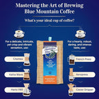 Plantation Blue 100% Blue Mountain Coffee, Dark Roast, Whole Bean, Premium Jamaican Coffee, 12oz