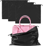 3 Pack Purse Dust Bags for Storage, Silk Dust Bags for Handbags, Dust Covers With Drawstring for Purse Shoes Boots