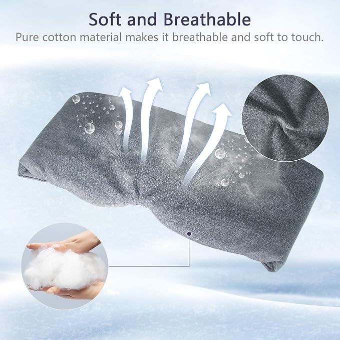 Sleep Eye Mask - Ultra Soft Comfortable Sleeping Mask for for Home Sleep Travel Shift Work, Nose Pad Designed Light Blocking Eye Blinder, Fully Adjustable Strap and Skin Friendly