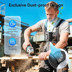 [Dual Battery] Next-Gen AI Portable Waist Fan Clip On 24000mAh, MAX 80H Runtime, 17000RPM Powerful 5 Speeds, Rechargeable Belt Fan with Filter Power Bank Flashlight, Shirt Fans for Men Outdoors Travel