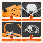 Adjustable 2-Burner Portable Stove with 16000 BTU, with Camping Grill and Carrying Bag, Portable Propane Camp Stove with 2 Burners & Piezo Ignition for Camping, Backyard BBQ,Tailgating (Orange)