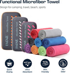 BAGAIL Camping Towel with EVA Case, Compact & Ultra Soft Microfiber Travel Towel - Super Absorbent & Lightweight Quick Dry Towels for Sports, Beach, Gym, Backpacking, Hiking and Yoga