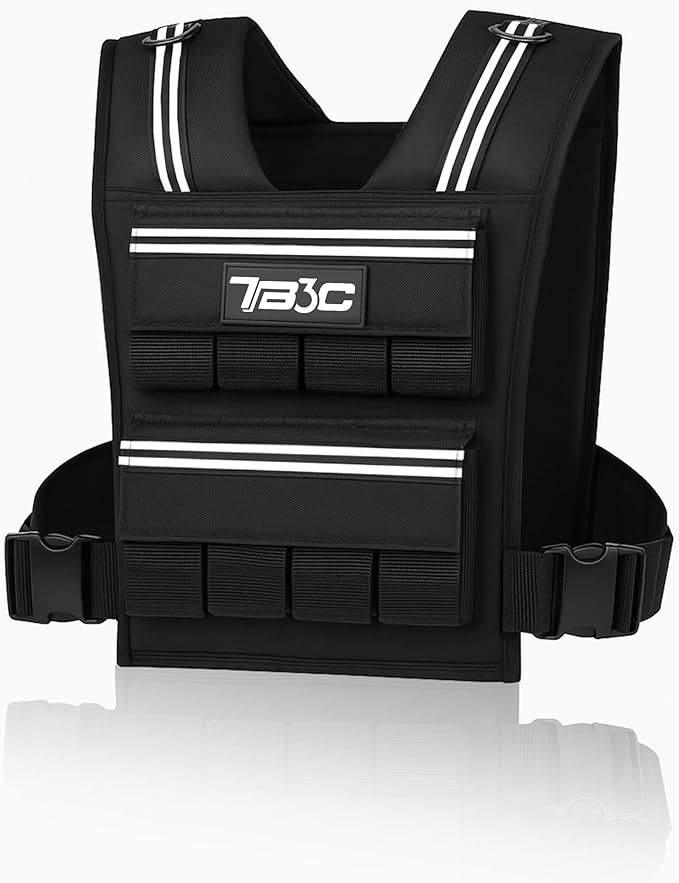 Adjustable Weighted Vest Men 19lbs/ 30lbs/ 40lbs Weights with Reflective Stripe, Weight Vest Woman Workout Vest for Strength Training,Running & Walking