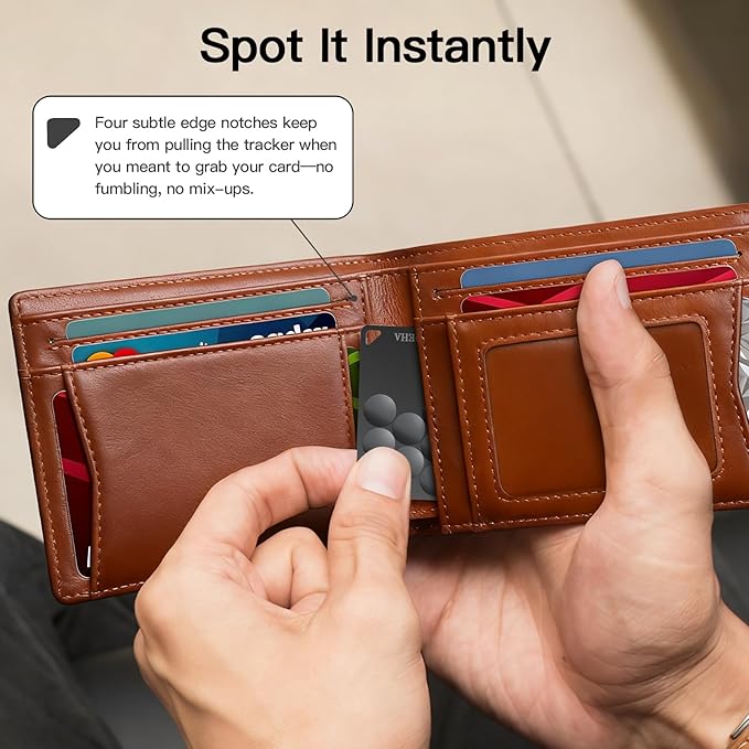 2026 Smart Card Air Tracking Tag | Bluetooth Wallet GPS Tracker | Thin Eco-Friendly Alternative Work with Apple Find my | 6-10 Years Battery | Apple MFi Certified Keys Find Item Locator for Keys, Bags
