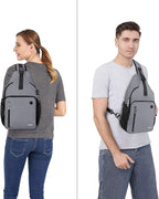 MOSISO Sling Backpack Bag, Crossbody Shoulder Bag Travel Hiking Daypack Chest Bag with Front Square Pocket&USB Charging Port