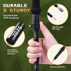Trekking Poles Aviation Grade Aluminum Alloy-Strong Lightweight Collapsible Walking Sticks for Hiking Poles for Women, Men,Seniors in The 4 Season,All-Terrain,2pc Per Set