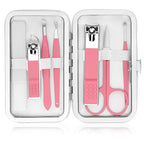 Manicure Set Women Nail Kit with Nail Clippers Eyebrow Tweezers Glass Nail File with Case Manicure Pedicure Kit Grooming Kit Personal Care Tools for Home Outdoor Travel Gift Giving Salon