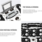 Travel Luggage Cover Suitcase Protector, Black White Cats Washable Elastic Stretch Double-sided Anti-scratch Baggage Cover Protector with Concealed Zipper for Wheeled Suitcase Fits 18-21 Inch Luggage
