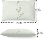 Camping Pillow for Sleeping 2 Pack,Travel Pillow Compact Filled in Shredded Memory Foam,Portable with Storage Bag,Soft Cover,Small Pillow for Camp Backpacking Hiking Gear&Accessories