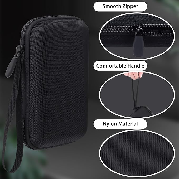 co2CREA Case for Anker Zolo Magnetic Power Bank Wireless Portable Charger, Hard Travel Case Compatible with Anker 5,000mAh / 10,000mAh Magsafe Battery Pack (Black Case)