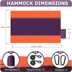 Camping Hammock Lightweight, Portable Hammocks Parachute Hammock with Two Tree Straps, Single or Double Travel Swing Nylon Camp Hammocks, Outdoor Essentials for Beach Backpacking Hiking, Orange