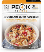 Peak Refuel Cobbler | Protein | Calories | 100% Real Ingredients | Premium Freeze Dried Backpacking & Camping Food | 2 Servings | Ideal MRE Survival Meal or Dessert