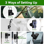 InkTrail Portable Camping Shower with Heater, Long-Lasting 6000mAh Rechargeable Camping Shower with Sprayer Head,4 Spray Modes,IPX7 Waterproof Outdoor Camp Pump for Hiking, Travel, Car, Pet