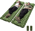 KingCamp Sleeping Pad for Camping, Ultralight Connectable Inflatable Sleeping Pad Camping Mattress with 6.3" Built-in Pillow & Foot Pump for Backpacking Hiking Tent Cot