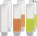 OTO 6 Pack Travel Size Plastic Squeeze Bottles for Liquids, 30ml/1 Fl. Oz TSA Approved Makeup Toiletry Cosmetic Containers