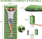 Camping Sleeping Pad,5.5" Extra Thick Inflatable Sleeping Pads with Pillow Built-in Foot Pump Sleeping Mat Compact for Camping, Backpacking, Hiking,Traveling Tent