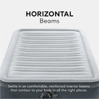 Intex 67765ED Dura-Beam Deluxe Comfort-Plush Mid-Rise Air Mattress : Fiber-Tech – Twin Size – Built-in Electric Pump – 13in Bed Height – 300lb Weight Capacity