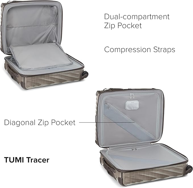 TUMI - 19 Degree Lite 4 Wheel Luggage - Lightweight and Highly Durable, Modern Contour, Hard Shell Men's and Women's Suitcase - 21.75" Continental Carry-On, Titanium Grey