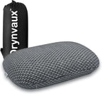 Memory Foam Camping Pillow - Lightweight & Portable Small Travel Pillow for Airplane & Train Travel, Camping, Backpacking, Removable Washable Cover, Easy to Clean, Includes Storage Bag