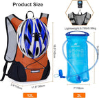Lightweight Hydration Backpack, Running Backpack with 2L Water Bladder, Hydro Water Daypack for Cycling Hiking Rave for Men Women