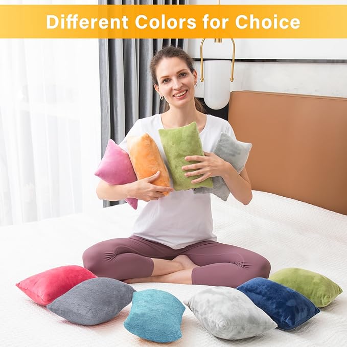 2 Pack Small Pillow, Cooling Memory Foam Mini Pillow 11 X 7 Inches for Sleeping, Travel, Neck, Knee Support, Tiny Cushion for Pet, Dogs (Grey)