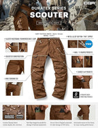 CQR Men's Tactical Pants, Water Resistant Ripstop Cargo Pants, Lightweight EDC Work Hiking Pants, Outdoor Apparel