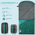 AGEMORE Sleeping Bag for Adults, Single and Double Size, Lightweight Waterproof XXL Sleeping Bag for Adults Kids Couples Camping Hiking Backpacking Or Traveling, Warm & Cold Weather