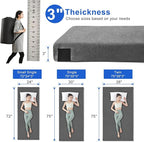 Memory Foam Camping Mattress pad, Comfortable Thick Floor Sleeping Mat for Adults with Waterproof and Non-Slip Bottom, Portable Roll Up Mattress for Sleepover Guest,Cot Mad for Car Camping