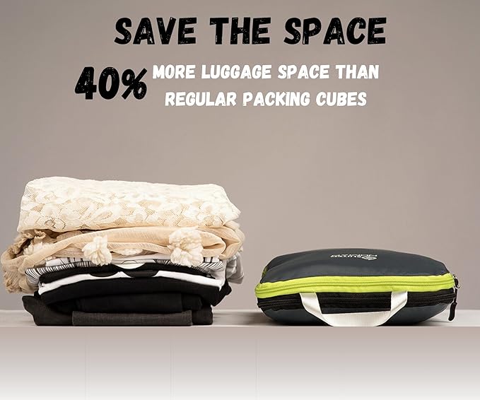 6 Set/3 Set Ultralight Compression Packing Cubes, Suitcase and Backpack Travel Organizer Bags