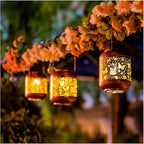 Butterfly Solar Lanterns Outdoor Waterproof Hanging Solar Lights Butterfly Gifts for Women/Men/Butterfly Lovers Gifts Metal Decorative LED Butterfly Lanterns for Garden Decor,Patio,Lawn,Pathway,Yard