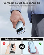 Portable Charger 40000mAh Power Bank Built-in Cable Battery Pack, PD 22.5W Fast Charging Portable Phone Charger 4 Output 3 Input, Compatible with iPhone 16 15 14 13 Samsung Google iPad (Blue)