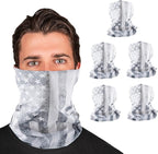 S A Company 5-Pack UV Face Shield | UV 30+ Multipurpose Neck Gaiter Balaclava for Adults