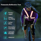 Running Reflective Vest Gear 3 Pack, Adjustable Safety Vest High Visible Reflective Belt Straps Night Walking Vest