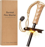 Ferro Rod Fire Starter, Survival Flint and Steel Fire Starter Kit for Hiking, Bushcraft,Camping Essentials Gear, Emergency Supplies - Ideal Gift for Explorers