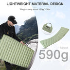 CAMDDOR Ultralight Sleeping Pad, Patchworkable Sleeping Pad for Camping with Warm 6.8 R-Value Insulated Camping Mattress for Hiking, Backpacking, Outdoor with Inflatable Bag