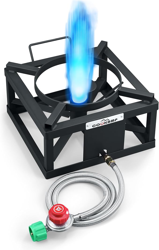 High-Pressure Single Burner Propane Stove With Jet Burner - Perfect for Backyard Cookouts,Tailgating, and So Much More!SA1050