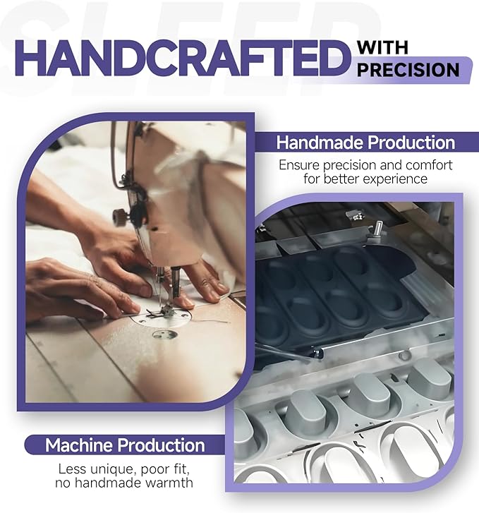 Mavogel Cotton Sleep Eye Mask - Updated Design Light Blocking with Adjustable Nose Bridge, Soft and Comfortable Night Eye Mask for Men Women, Eye Blinder for Shift Work, Includes Travel Pouch, Black