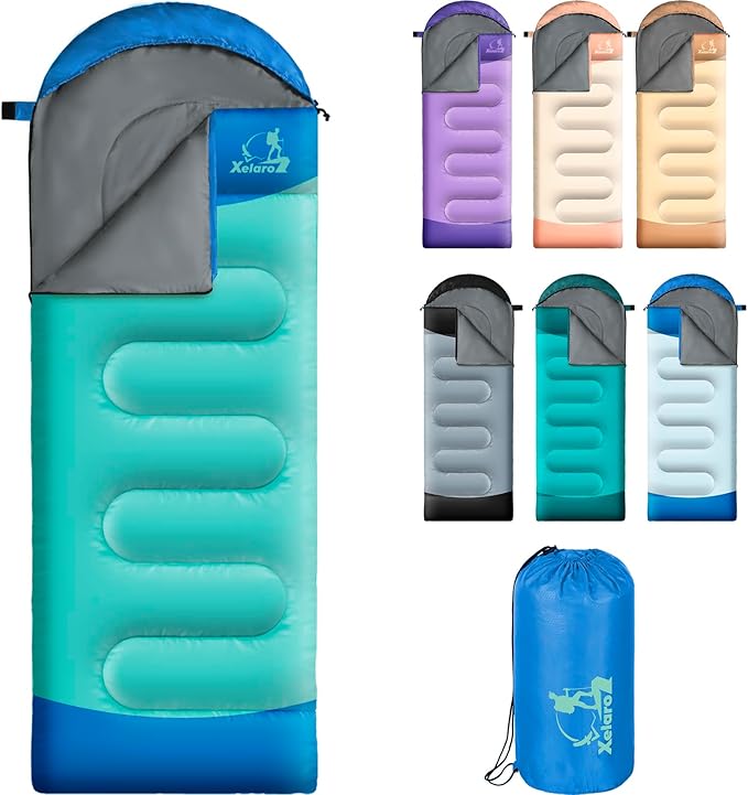 Sleeping Bags for Adults Kids - 3 Season Cold&Warm Weather Waterproof Camping Sleeping Bags - Lightweight Sleeping Bags for Camping Hiking Outdoor Travel