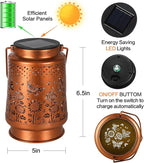 Solar Lanterns Outdoor Waterproof Garden Decor, Metal LED Garden Light,for Yard, Patio, Lawn, Tabletop, Pathway, Landscape,Walkway, Terrace, Balcony as Gifts for Mom Grandma Women(Butterfly)