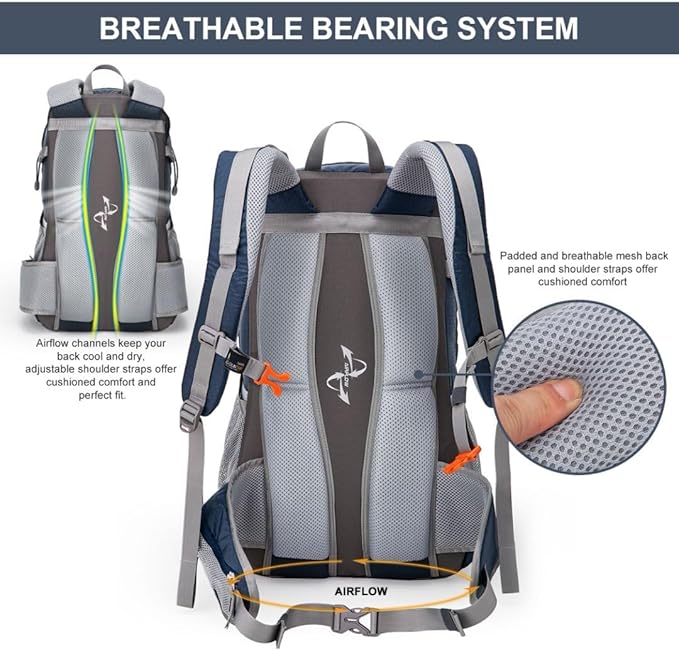 MOUNTAINTOP Hiking Backpack,Lightweight Travel Backpack for Men Women Outdoor Backpacking, Camping