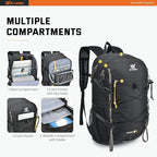 SKYSPER Packable Hiking Backpack 30L Lightweight Daypack Travel Backpacks for Women Men（Black）