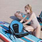 UPWELL Universal Kayak Seat with Detachable Storage Bag & 4 Adjustable Strap, Paddle Board Seat with Memory Foam Padded and Backrest for Kayak, Canoe, Sup