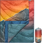 zzlamb Camping Blanket, Outdoor Lightweight Travel Blanket Puffy Portable Down Alternative, Windproof Warm Cloak with Snaps, Cozy Quilt Backpacking Picnic RV Plane Car Hammock Beach Climbing