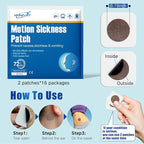32ct Motion Sickness Patches – Sea Sickness Patches for Cruise, Car, Airplane, and Other Travel – Non-Drowsy, Effective, Lasts 72 Hours
