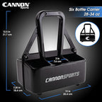 Cannon Sports 1 Liter Sports Water Bottle, BPA-Free, 34 Oz Capacity, Large Mouth, 2 lids (Straw and Squeeze) with Carrier, Great For Helmet Sports Such As Hockey, Lacrosse, Football, Boxing (Black)