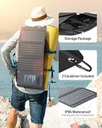 GOODaaa 30W Portable Solar Panel with Three Outputs, USB QC 3.0 Fast Charging Foldable Solar Charger, IP65 Waterproof Panels for Outdoor, Dual USB & One DC Charger for Phones, Tablet, Power Station
